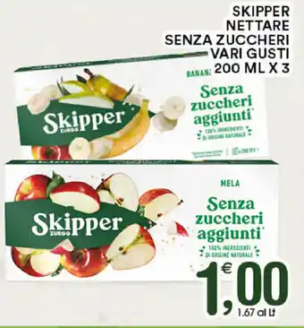 Skipper Nettare Senza Zuccheri Vari Gusti 200ml x 3