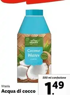 Lidl Vitasia acqua di cocco offerta