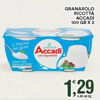 Gecop Accadi Granarolo Ricotta 100gr x 2 offerta