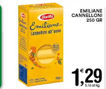 Gecop Barilla Emiliane Cannelloni 250gr offerta