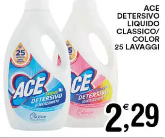 Gecop Ace Detersivo Liquido Classico/Color 25 lavaggi offerta