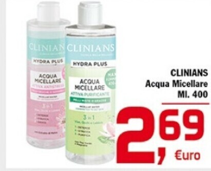 Punto é market Clinians acqua micellare offerta