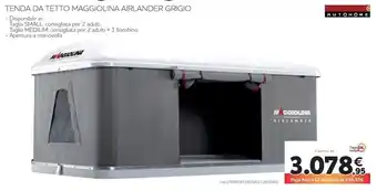 Norauto Autohome - tenda da tetto maggiolina airlander grigio offerta