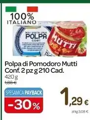 Carrefour Express Mutti polpa di pomodoro offerta