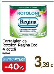 Carrefour Express Regina carta igienica rotoloni eco offerta