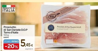 Carrefour Express Terre d'italia prosciutto di san daniele d.o.p offerta