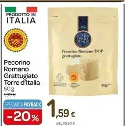 Terre d'italia pecorino romano grattugiato