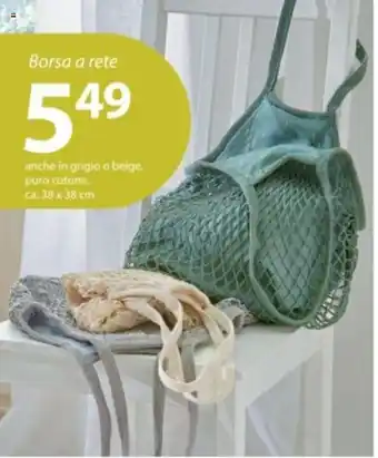 NKD Borsa a rete anche in grigio o beige. puro cotone, ca. 38 x 38 cm offerta