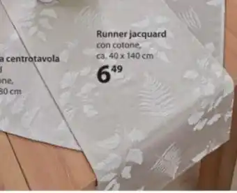 NKD Runner jacquard con cotone, ca. 40 x 140 cm offerta