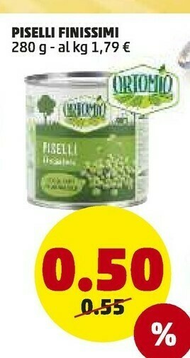 PENNY Ortomio - Piselli Fini 280 G(ml) offerta