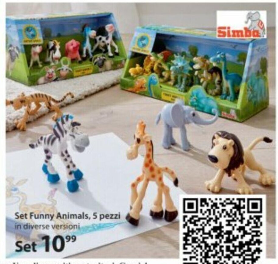NKD Set Funny Animals, 5 pezzi in diverse versioni offerta