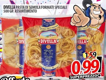 Il Genio Supermercato DIVELLA PASTA DI SEMOLA FORMATI SPECIALI 500 GR ASSORTIMENTO offerta