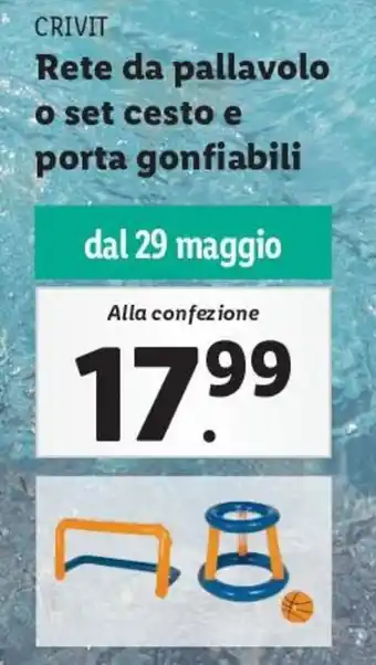 Rete da pallavolo o set cesto e porta gonfiabili
