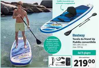 Bestway Tavola da Stand Up Paddle convertibile 305 x 84 x 12 cm max. 120 kg