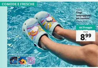 Lidl lupilu Clogs lampeggianti per bambini Misure: 25-31 offerta