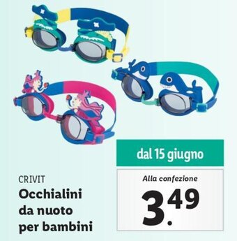 CRIVIT Occhialini da nuoto per bambini