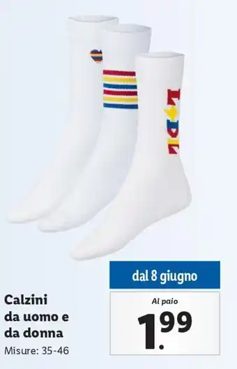 Lidl Calzini da uomo e da donna Misure: 35-46 offerta