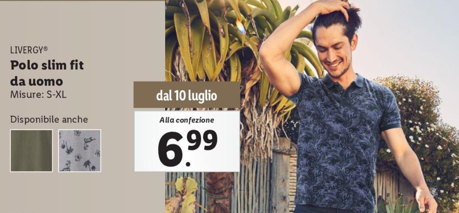 Lidl LIVERGYⓇ Polo slim fit da uomo Misure: S-XL offerta