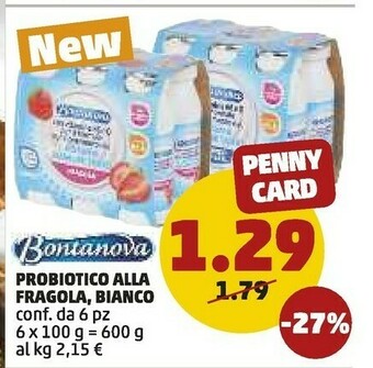 PENNY Bontanova Probiotico Alla Fragola 600 G offerta