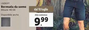 Lidl Bermuda da uomo Misure: 46-56 offerta