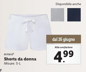 Lidl Shorts da donna Misure: S-L offerta