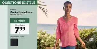 Lidl Camicetta da donna Misure: 38-48 offerta