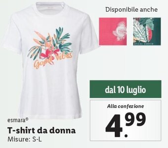 Lidl T-shirt da donna Misure: S-L offerta