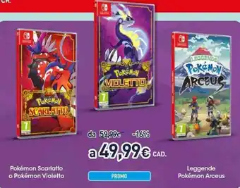 Unieuro Pokémon Scarlatto o Pokémon Violetto offerta