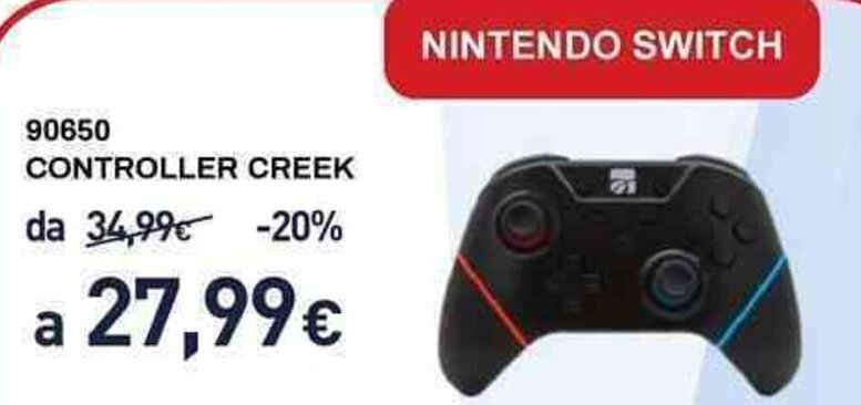 Unieuro NINTENDO SWITCH CONTROLLER CREEK offerta