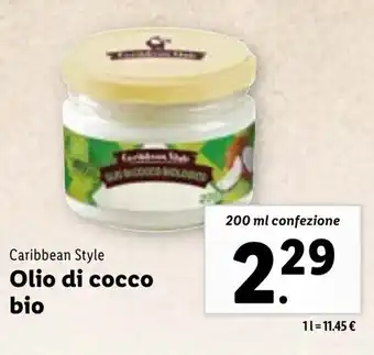 Caribbean Style Olio di cocco bio 200 ml confezione