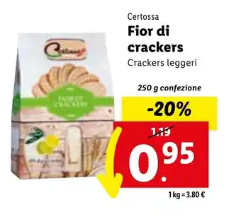 Lidl Fior di crackers 250 g confezione offerta