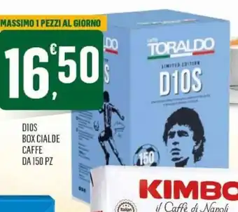 DIOS BOX CIALDE CAFFE DA 150 PZ