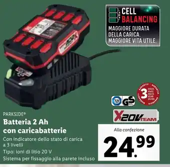 Lidl Batteria 2 Ah con caricabatterie offerta