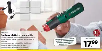 Lidl Incisore elettrico ricaricabile offerta