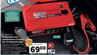 Lidl Powerbank con compressore e ausilio per avviamento auto offerta