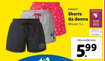 Lidl Shorts da donna Misure: S-L offerta