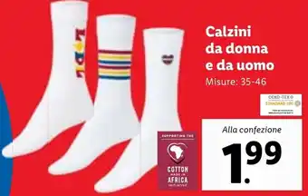 Lidl Calzini da donna e da uomo Misure: 35-46 offerta