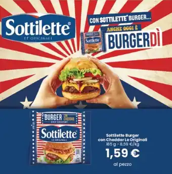 Interspar Sottilette Burger con Cheddar Le Originali 185 g offerta