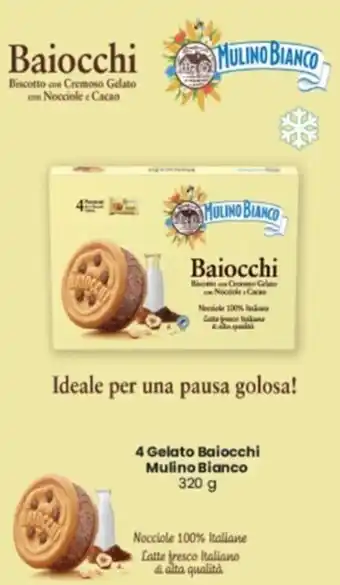 Interspar 4 4 Gelato Baiocchi Mulino Bianco 320 g offerta