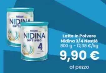 Interspar Latte in Polvere Nidina 3/4 Nestlé 800 g offerta
