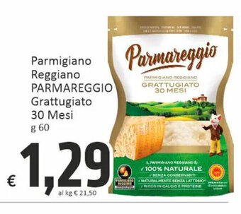 Paghi Poco Parmigiano Reggiano PARMAREGGIO Grattugiato 30 Mesi g 60 offerta