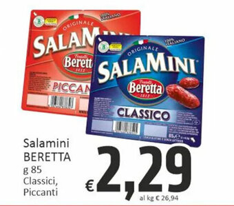 Paghi Poco Salamini BERETTA g 85 Classici, Piccanti offerta