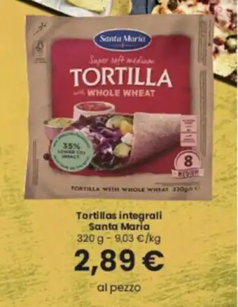 Interspar Tortillas integrali Santa Maria 320 g offerta