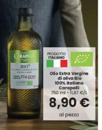 Olio Extra Vergine di oliva Bio 100% Italiano Carapelli 750 ml