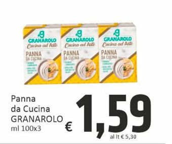 Paghi Poco Panna da Cucina GRANAROLO ml 100x3 offerta