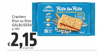 Paghi Poco Crackers Riso su Riso GALBUSERA g 380 offerta