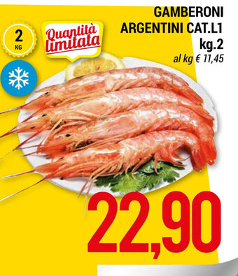 Hardis GAMBERONI ARGENTINI CAT.L1 kg.2 offerta