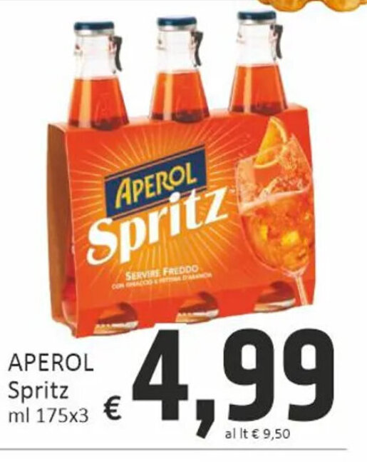 Paghi Poco APEROL Spritz ml 175x3 offerta
