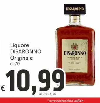 Paghi Poco Liquore DISARONNO Originale cl 70 offerta