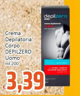 Crema Depilatoria Corpo DEPILZERO Uomo ml 200